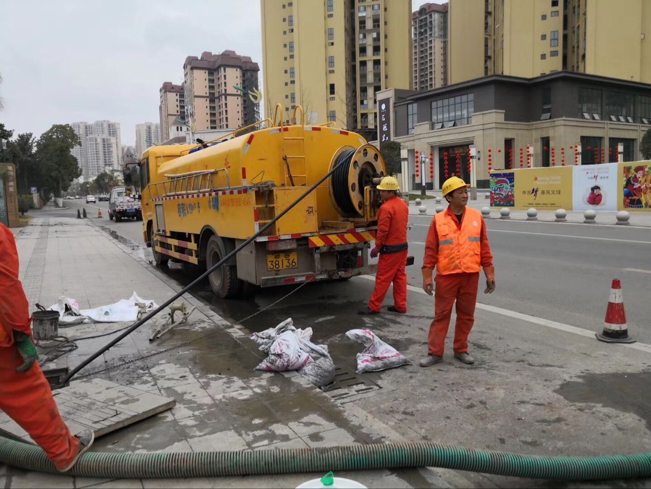 陵城排污管道清淤-管道清洗